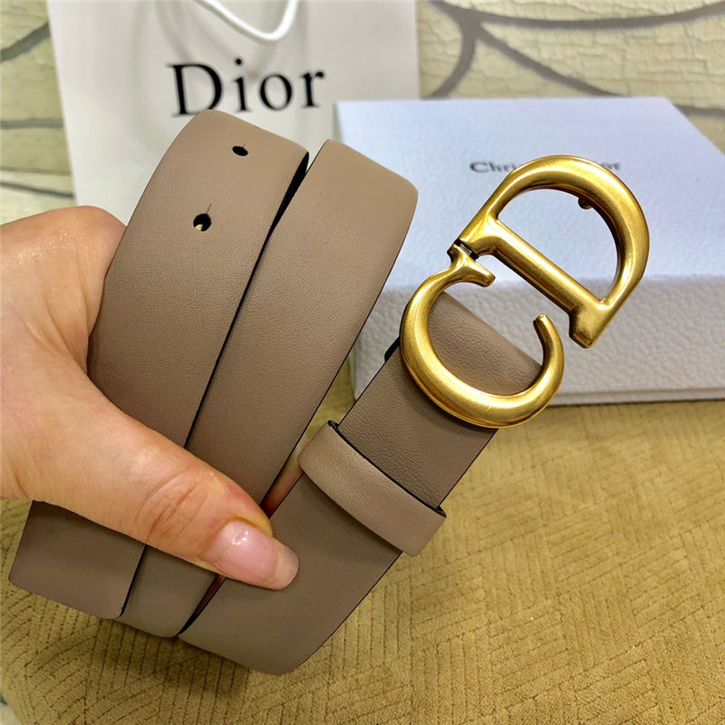 Dior SADDLE BELT 30MM Ultrasoft Calfskin Black&Taupe High