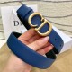 Dior SADDLE BELT 30MM Ultrasoft Calfskin Black&Navy High