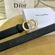 Dior SADDLE BELT 30MM Ultrasoft Calfskin Black&Black High