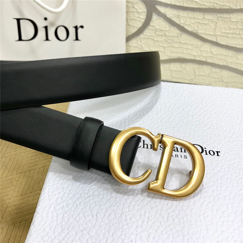 Dior SADDLE BELT 30MM Ultrasoft Calfskin Black&Black High