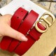 Dior SADDLE BELT 30MM Ultrasoft Calfskin Double Red High