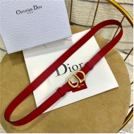 Dior SADDLE BELT 20MM Ultrasoft Calfskin Double Red High