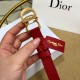 Dior SADDLE BELT 20MM Ultrasoft Calfskin Double Red High