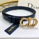 Dior SADDLE BELT 20MM Ultrasoft Calfskin Double Navy High