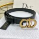 Dior SADDLE BELT 20MM Ultrasoft Calfskin Double Black High