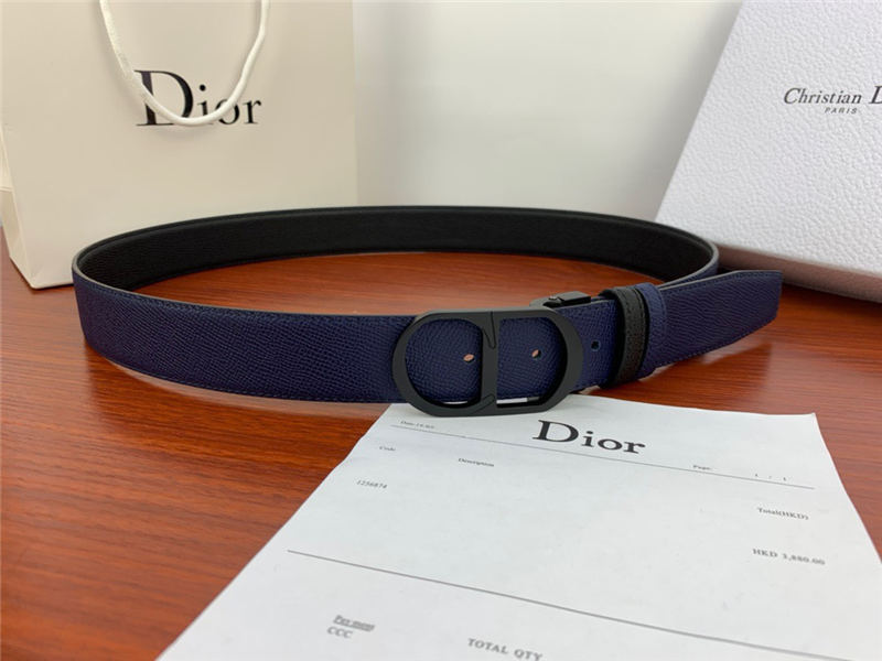 Dior CD BELT 35MM Epsom Calfskin Navy/Black High