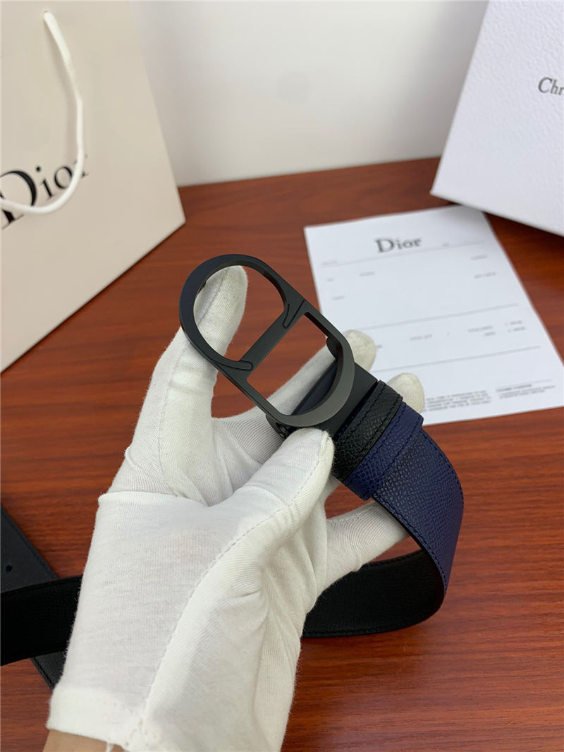 Dior CD BELT 35MM Epsom Calfskin Navy/Black High