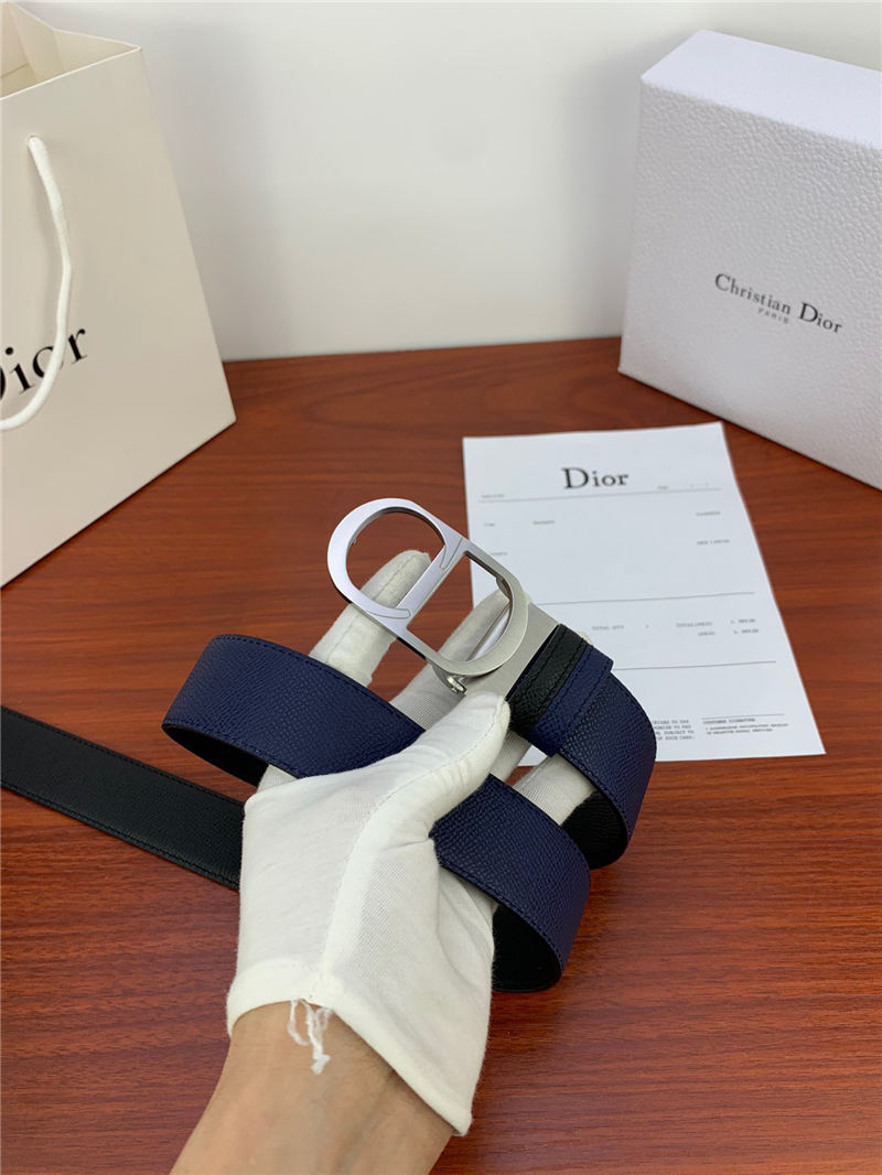 Dior CD BELT 35MM Epsom Calfskin Navy/Black High