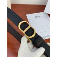 Dior CD BELT 35MM Epsom Calfskin Coffee/Black High