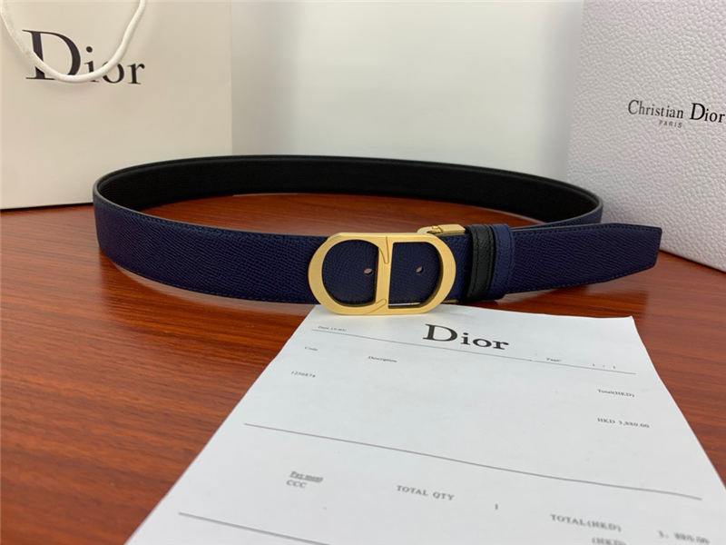 Dior CD BELT 35MM Epsom Calfskin Navy/Black High