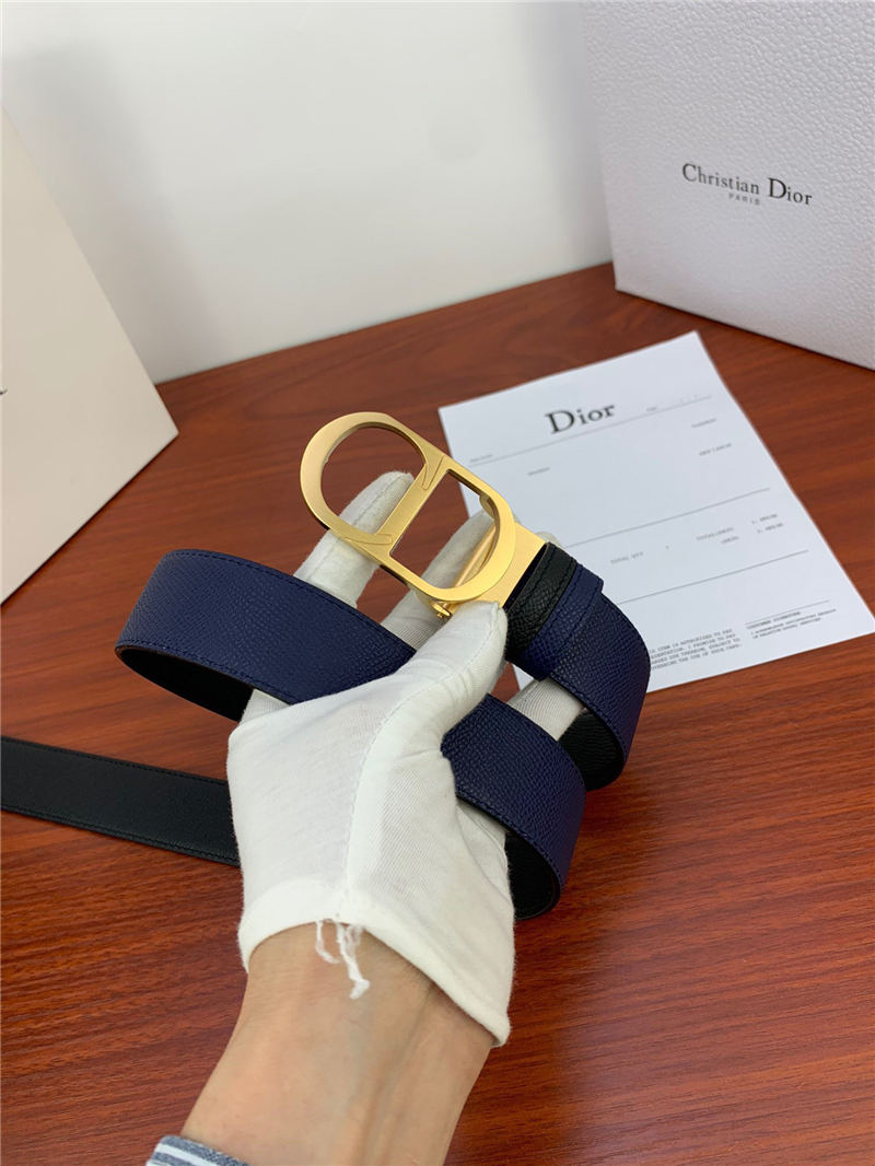 Dior CD BELT 35MM Epsom Calfskin Navy/Black High