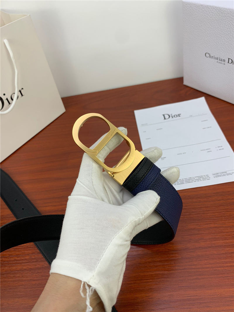 Dior CD BELT 35MM Epsom Calfskin Navy/Black High