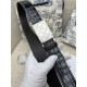 Dior BELT 35MM Calfskin Crocodile Black Silver High