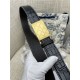 Dior BELT 35MM Calfskin Crocodile Black Gold High