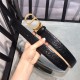 Dior CD ICON BELT 34MM Calfskin Ostrich Black Gold High