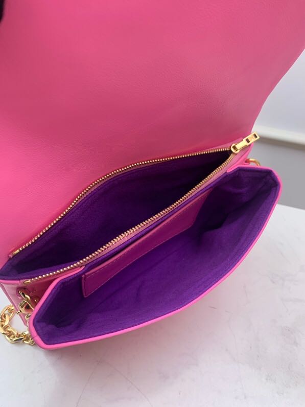 Louis Vuitton POCHETTE COUSSIN Monogram-embossed lambskin Pink/Purple M80745 High