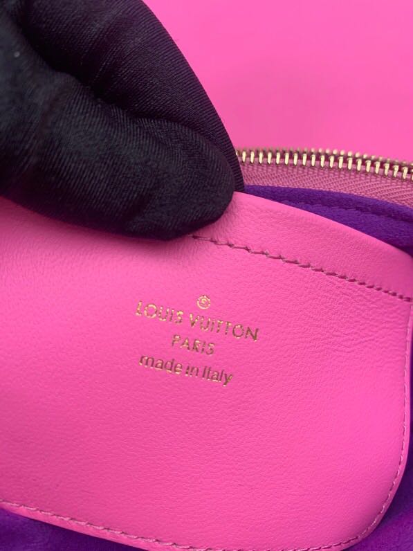 Louis Vuitton POCHETTE COUSSIN Monogram-embossed lambskin Pink/Purple M80745 High