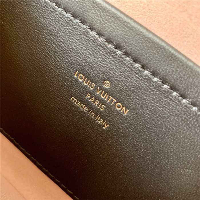 Louis Vuitton POCHETTE COUSSIN Monogram-embossed lambskin Black M80742 High