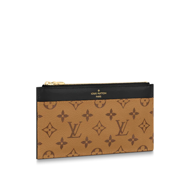 Louis Vuitton SLIM PURSE Monogram Reverse Black M80390 High