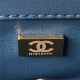 Chanel SUPERMINI FLAP BAG AS4040 Lambskin & Gold-Tone Metal Blue-Navy High