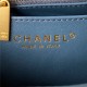 Chanel SUPERMINI FLAP BAG AS4040 Lambskin & Gold-Tone Metal Blue-Navy High