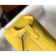 Hermes Lindy Mini Bag Calfskin Leather In Yellow High