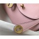 Hermes Lindy Mini Bag Calfskin Leather In Pink High