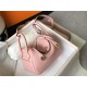 Hermes Lindy Mini Bag Calfskin Leather In Pink High