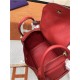 Hermes Lindy 26/30cm Bag Clemence Leather In Red Gold-Metal High