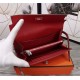 Hermes Kelly Classic Wallet Calfskin In Red High