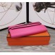 Hermes Kelly Classic Wallet Calfskin In Fuchsia High