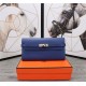 Hermes Kelly Classic Wallet Calfskin In Royal Blue High