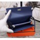 Hermes Kelly Classic Wallet Calfskin In Royal Blue High