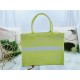 MEDIUM Dior BOOK TOTE Toile de Jouy Reverse Embroidery Lime High