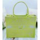 MEDIUM Dior BOOK TOTE Toile de Jouy Reverse Embroidery Lime High