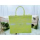 LARGE Dior BOOK TOTE Toile de Jouy Reverse Embroidery Lime High