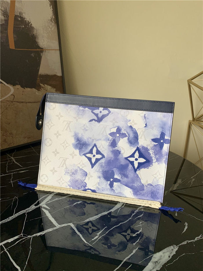 Louis Vuitton POCHETTE VOYAGE MM Monogram Watercolor Multico coated canvas Blue M80460 High