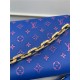 Louis Vuitton COUSSIN PM Monogram-embossed puffy lambskin Blue/Red M58626 High