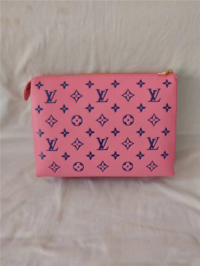 Louis Vuitton COUSSIN PM Monogram-embossed puffy lambskin Pink/Purple M58626 High