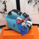 Hermes Bride-a-Brac Travel Case Small/Large Model Lt-Blue High