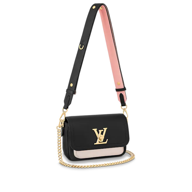 Louis Vuitton LOCKME TENDER Grained calf leather Black M58557 High