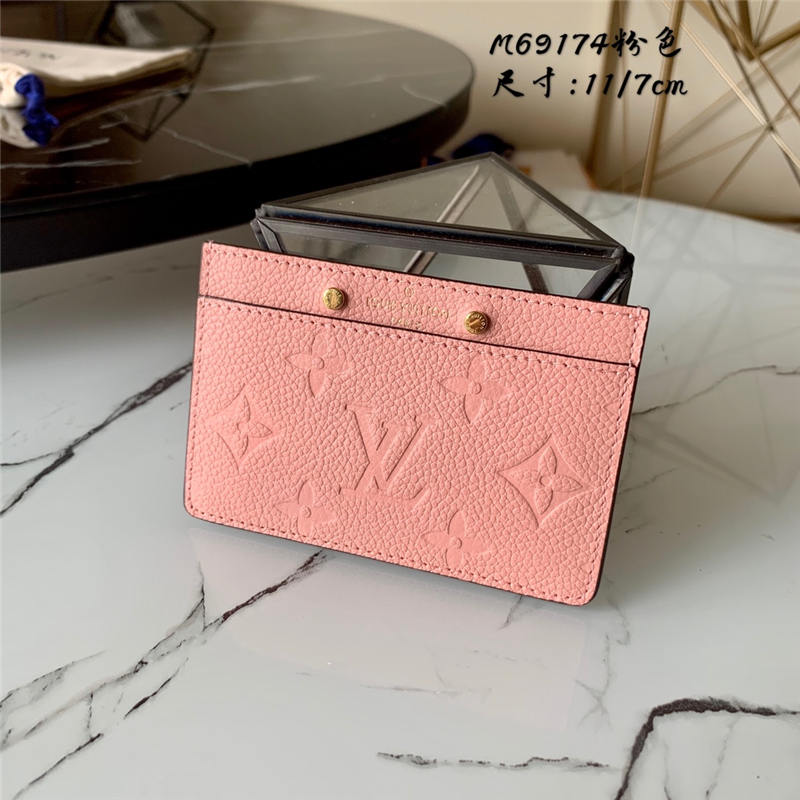 Louis Vuitton CARD HOLDER Monogram Empreinte Pink M69174 High