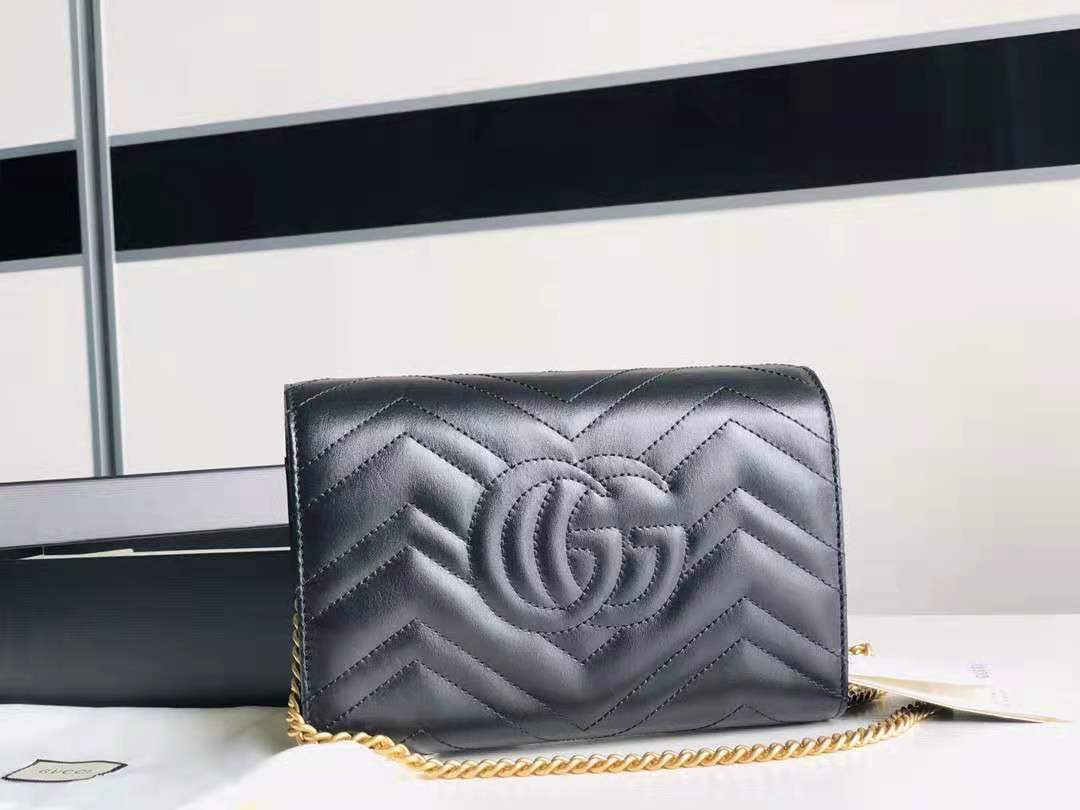 Gucci GG Marmont matelassé mini bag Black High