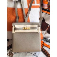 Hermes Kelly Ado PM Backpack Togo Leather WAX In Gris Asphalte Gold-Metal High