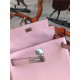 Hermes Kelly Ado PM Backpack Togo Leather WAX In Lt-Pink Silver-Metal High