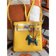 Hermes Kelly Ado PM Backpack Togo Leather WAX In Yellow Silver-Metal High