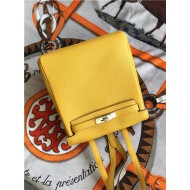 Hermes Kelly Ado PM Backpack Togo Leather WAX In Yellow Silver-Metal High