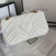 GG Marmont Small Shoulder Bag 443497 White Mid