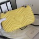 GG Marmont Small Shoulder Bag 443497 Yellow Silver-Metal Mid