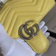 GG Marmont Small Shoulder Bag 443497 Yellow Silver-Metal Mid